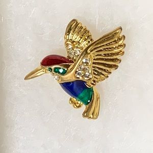 Hummingbird fashion brooch